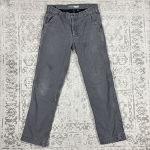 Carhartt Pants Lined Workwear Relaxed Fit Gray Mens Pants Size 30x30